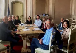 La riunione nel palazzo comunale  con amministratori e studiosi buschesi e liguri